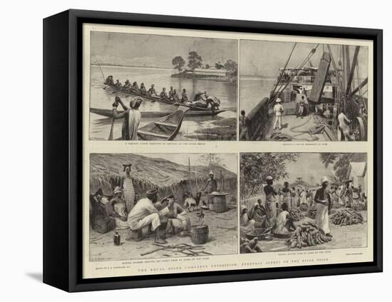The Royal Niger Company's Expedition, Everyday Scenes on the River Niger-Charles Joseph Staniland-Framed Stretched Canvas