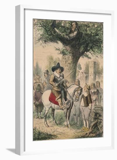 The Royal Oak, the Penderell Family Have No Idea Where Charles Is!!!, 1850-John Leech-Framed Giclee Print