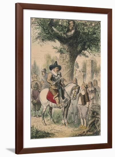 The Royal Oak, the Penderell Family Have No Idea Where Charles Is!!!, 1850-John Leech-Framed Giclee Print