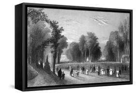 The Royal Palace and Park at Brussels.-A.H. Payne-Framed Stretched Canvas