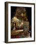 The Royal Palace in Madrid: Ante-Room by Gasparini with Goya's Portrait of King Charles IV-null-Framed Giclee Print