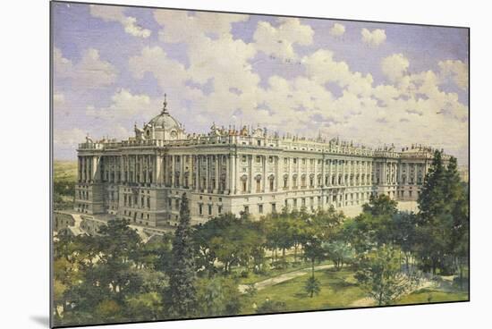 The Royal Palace, Madrid-Hastoy-Mounted Premium Giclee Print