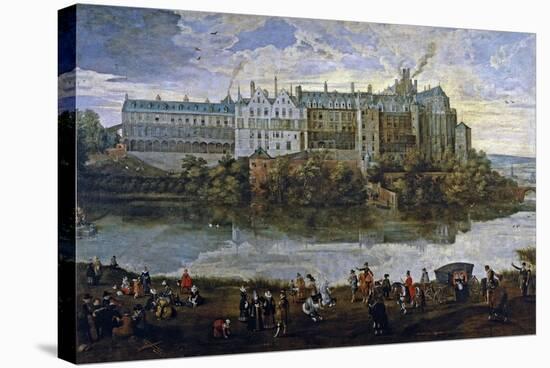 The Royal Palace of Brussels, Ca. 1627-Pieter Brueghel the Younger-Stretched Canvas