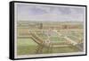 The Royal Palace of Hampton Court, from "Survey of London"-Leonard Knyff-Framed Stretched Canvas