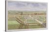 The Royal Palace of Hampton Court, from "Survey of London"-Leonard Knyff-Stretched Canvas