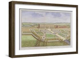 The Royal Palace of Hampton Court, from "Survey of London"-Leonard Knyff-Framed Giclee Print