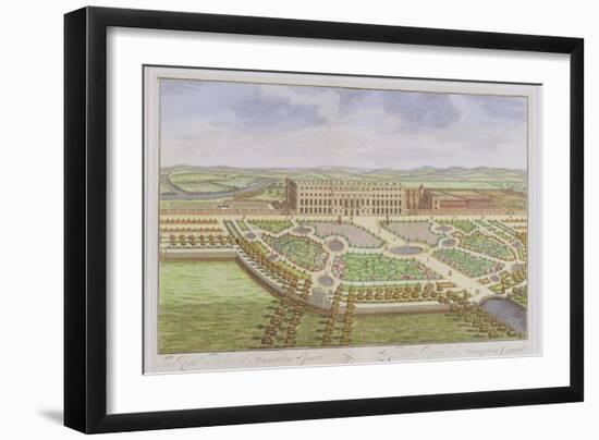 The Royal Palace of Hampton Court, from "Survey of London"-Leonard Knyff-Framed Giclee Print