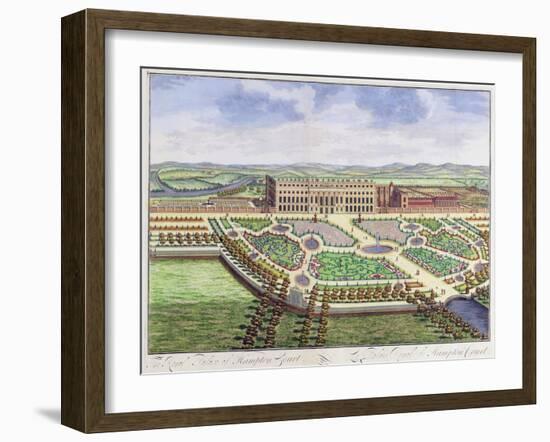 The Royal Palace of Hampton Court, London, 1730-Johannes Kip-Framed Giclee Print