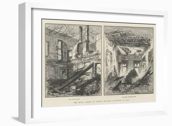 The Royal Palace of Laeken, Brussels, Destroyed by Fire-Frank Watkins-Framed Giclee Print