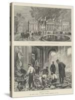 The Royal Palace of Laeken, Brussels, Destroyed by Fire-Amedee Forestier-Stretched Canvas