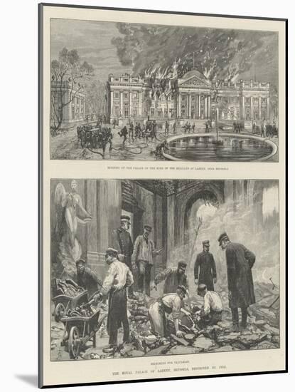 The Royal Palace of Laeken, Brussels, Destroyed by Fire-Amedee Forestier-Mounted Giclee Print