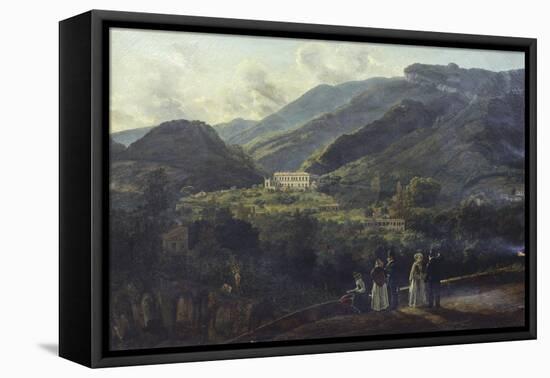 The Royal Palace of Quisisana, Near Naples-Johan Christian Clausen Dahl-Framed Stretched Canvas