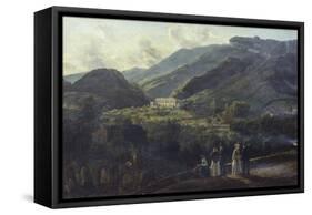 The Royal Palace of Quisisana, Near Naples-Johan Christian Clausen Dahl-Framed Stretched Canvas