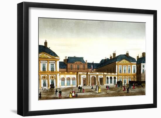 The Royal Palace, Paris, France Engraving-null-Framed Giclee Print