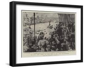 The Royal Party Leaving the Tower Bridge in the Palm for Westminster-Charles Joseph Staniland-Framed Giclee Print