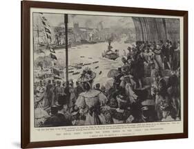 The Royal Party Leaving the Tower Bridge in the Palm for Westminster-Charles Joseph Staniland-Framed Giclee Print
