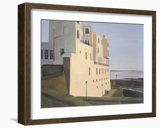 The Royal Pier Hotel. Evening Light with Elderly Couple, 2006-Peter Breeden-Framed Giclee Print