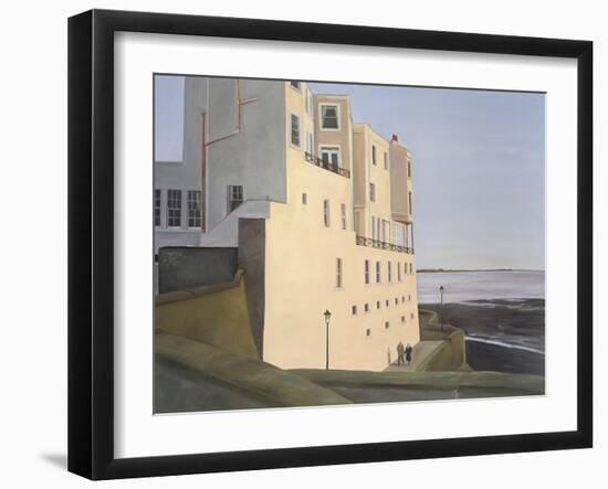 The Royal Pier Hotel. Evening Light with Elderly Couple, 2006-Peter Breeden-Framed Giclee Print