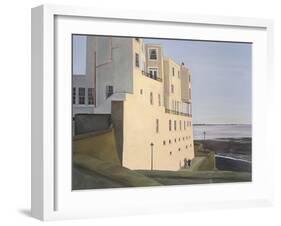 The Royal Pier Hotel. Evening Light with Elderly Couple, 2006-Peter Breeden-Framed Giclee Print