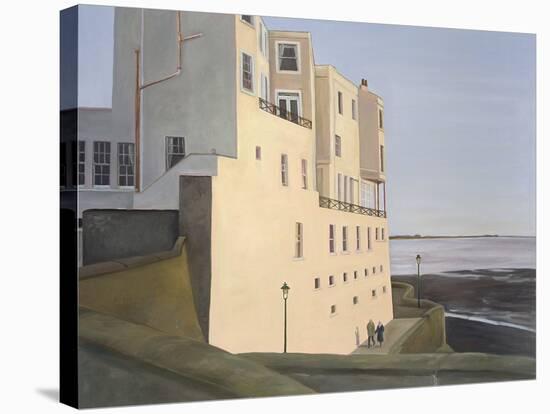 The Royal Pier Hotel. Evening Light with Elderly Couple, 2006-Peter Breeden-Stretched Canvas