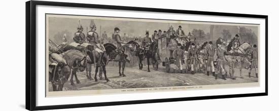 The Royal Procession at the Opening of Parliament, 21 January 1886-Richard Caton Woodville II-Framed Premium Giclee Print