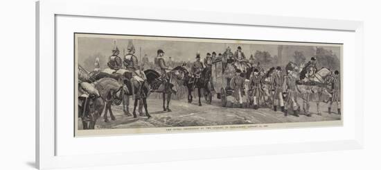 The Royal Procession at the Opening of Parliament, 21 January 1886-Richard Caton Woodville II-Framed Giclee Print