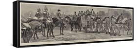 The Royal Procession at the Opening of Parliament, 21 January 1886-Richard Caton Woodville II-Framed Stretched Canvas