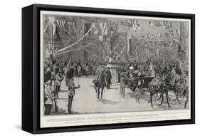 The Royal Procession from Victoria Station to Marlborough House-Frederic De Haenen-Framed Stretched Canvas