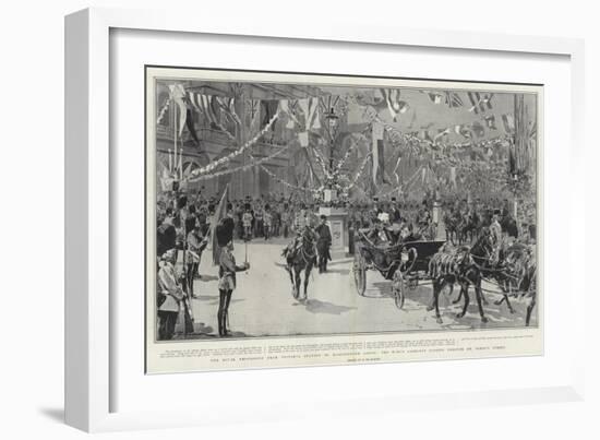 The Royal Procession from Victoria Station to Marlborough House-Frederic De Haenen-Framed Giclee Print