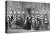 The Royal Procession in Westminster Palace on the Way to the House of Lords, 1886-null-Stretched Canvas