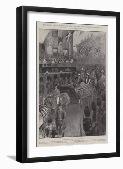 The Royal Progress Through the City and South London, 25 October-Henry Charles Seppings Wright-Framed Giclee Print