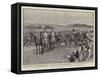 The Royal Review at Aldershot, the King's Colonials Marching Past the Queen-John Charlton-Framed Stretched Canvas