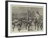 The Royal Review of Scottish Volunteers at Edinburgh, at the Saluting Point-Godefroy Durand-Framed Giclee Print