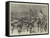 The Royal Review of Scottish Volunteers at Edinburgh, at the Saluting Point-Godefroy Durand-Framed Stretched Canvas