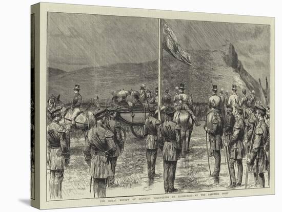 The Royal Review of Scottish Volunteers at Edinburgh, at the Saluting Point-Godefroy Durand-Stretched Canvas