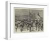 The Royal Review of Scottish Volunteers at Edinburgh, at the Saluting Point-Godefroy Durand-Framed Giclee Print