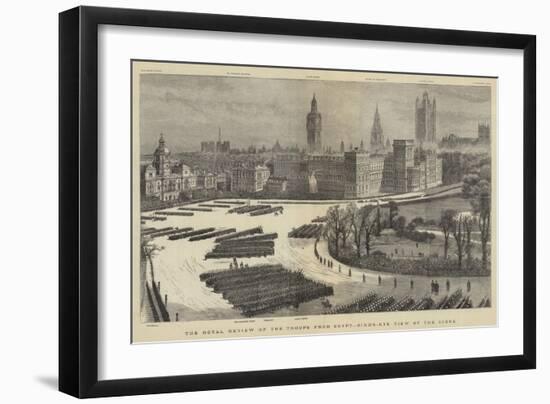 The Royal Review of the Troops from Egypt, Bird'S-Eye View of the Scene-null-Framed Giclee Print