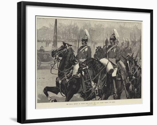 The Royal Review of Troops from Egypt, the Life Guards Passing the Queen-George L. Seymour-Framed Giclee Print