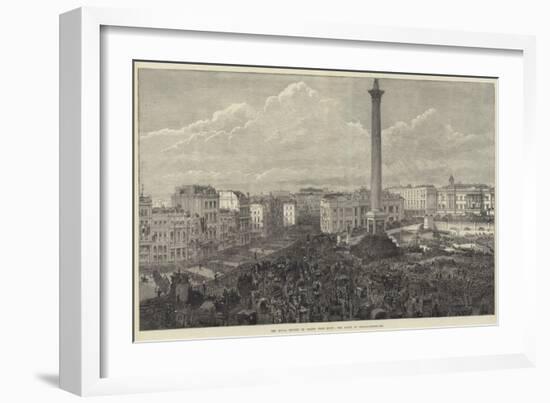 The Royal Review of Troops from Egypt, the Scene at Trafalgar-Square-null-Framed Giclee Print