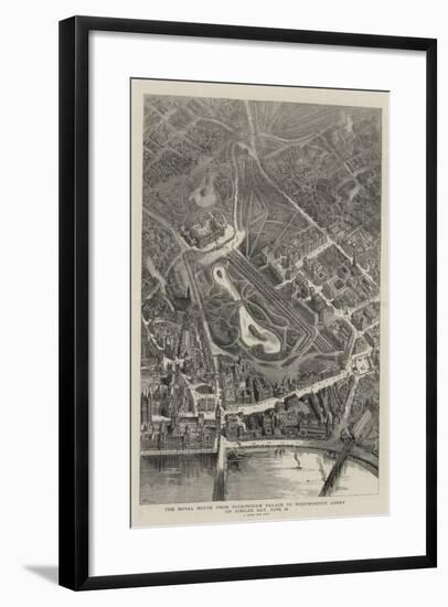 The Royal Route from Buckingham Palace to Westminster Abbey on Jubilee Day, 21 June-Henry William Brewer-Framed Giclee Print