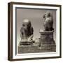 The Royal Scribe Nebmertuf Writing under the Protection of the Moon God Thoth-New Kingdom Egyptian-Framed Giclee Print