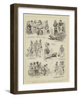 The Royal Silver Wedding at Brussels, Character Sketches-null-Framed Giclee Print