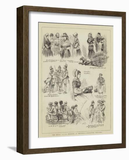 The Royal Silver Wedding at Brussels, Character Sketches-null-Framed Giclee Print