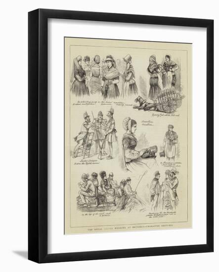 The Royal Silver Wedding at Brussels, Character Sketches-null-Framed Giclee Print