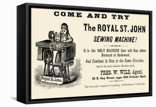 The Royal St. John Sewing Machine-null-Framed Stretched Canvas