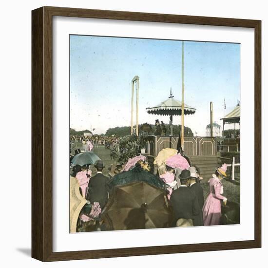 The Royal Stand at the Hermitage Race Tracks, Copenhagen, Denmark-Leon, Levy et Fils-Framed Photographic Print