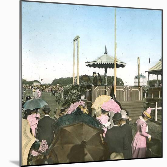 The Royal Stand at the Hermitage Race Tracks, Copenhagen, Denmark-Leon, Levy et Fils-Mounted Photographic Print