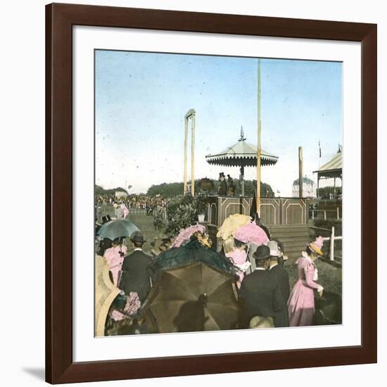 The Royal Stand at the Hermitage Race Tracks, Copenhagen, Denmark-Leon, Levy et Fils-Framed Photographic Print