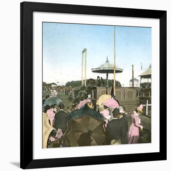 The Royal Stand at the Hermitage Race Tracks, Copenhagen, Denmark-Leon, Levy et Fils-Framed Photographic Print