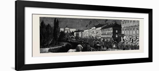 The Royal Swedish Marriage; Reception of the Crown Prince of Sweden and Norway and His Bride at Chr-null-Framed Giclee Print